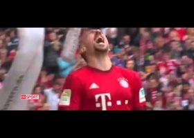 Bayern Munich vs Eintracht Frankfurt 1-0 Franck Ribery Fantastic Bicycle Goal ~ 2/4/2016